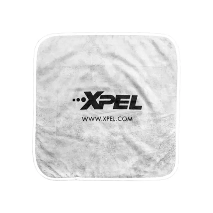 Microfibre Towel, grey/white — 360 GSM, 16" × 16"