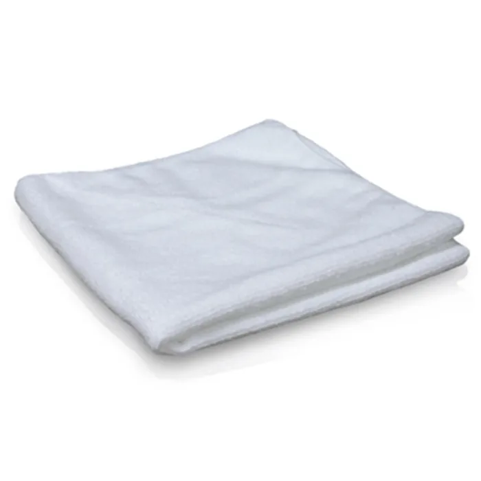 Microfibre Towel, white — 300 GSM, 16" × 16"